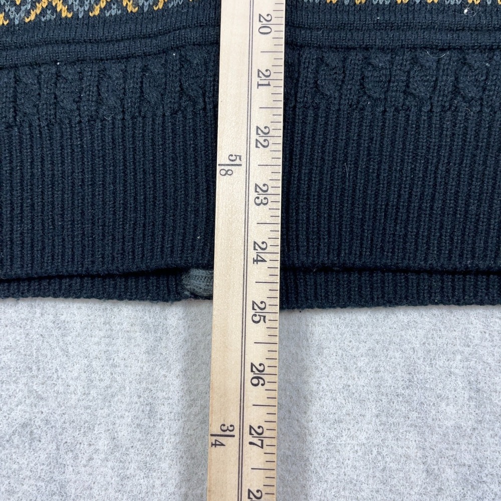 Vintage Cardigan Sweater Men Large Blue Grandpa Cosby Geometric Acrylic 90s Golf - Picture 6 of 9